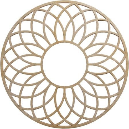 Cannes Wood Fretwork Pierced Ceiling Medallion, Hickory, 20OD X 6 7/8ID X 1/4T